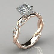 Saving Clearanc! WEANT Women 18K Gold Ring Fashion Colorful Inlaid Ring Full Diamond Ring Jewelry Accessories Rose Gold